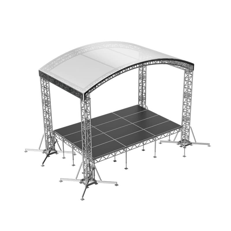 Сцена «Арочная» 6x4 м металлик