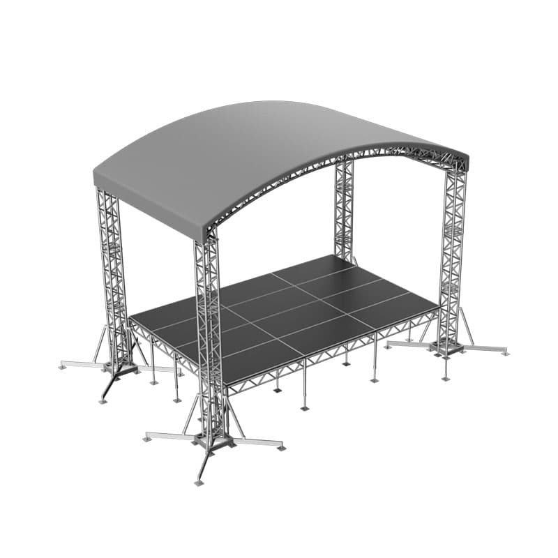Сцена «Арочная» 6x4 м металлик