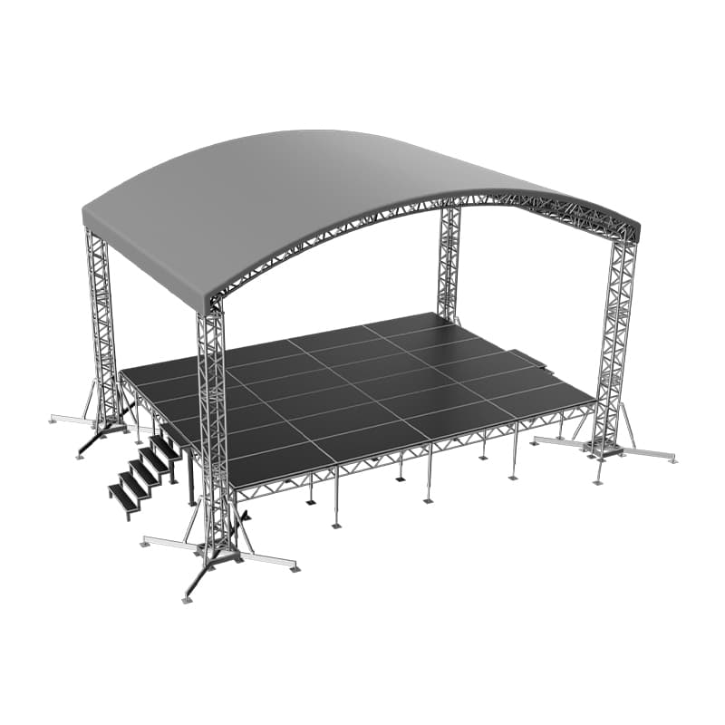 Арочная сцена 8x6 м металлик