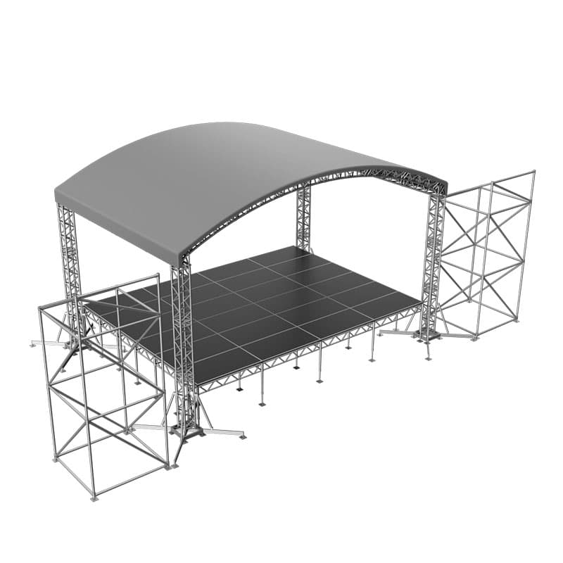 Арочная сцена 8x6 м металлик