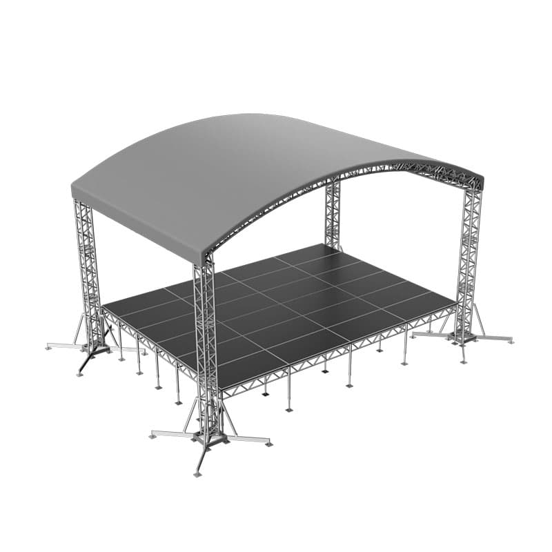 Арочная сцена 8x6 м металлик