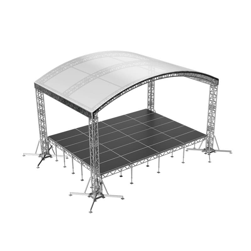 Арочная сцена 8x6 м металлик
