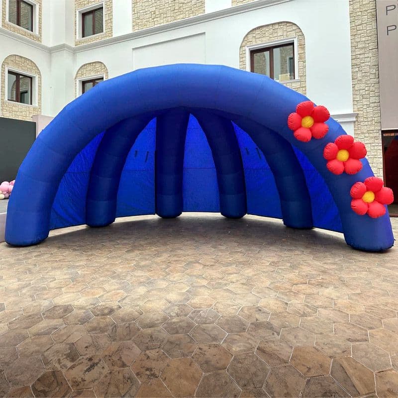 Надувная сцена ракушка «Синяя» 7,4х3,4х3 м