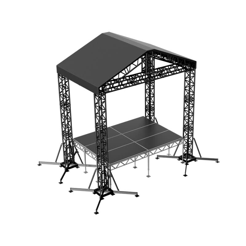 Сцена "Двускатная" 4x3 м черная