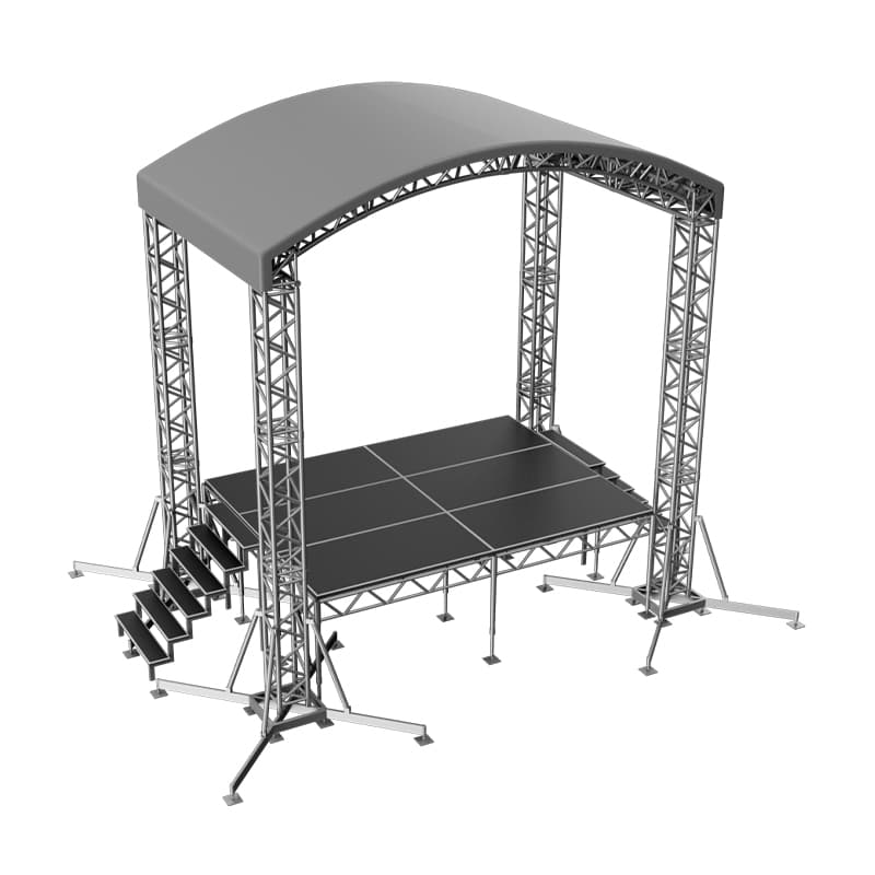 Сцена "Арочная" 4х3 металлик