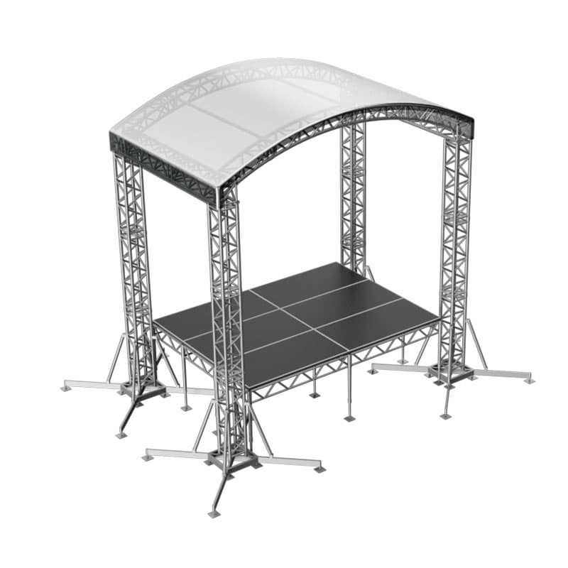Сцена "Арочная" 4х3 металлик