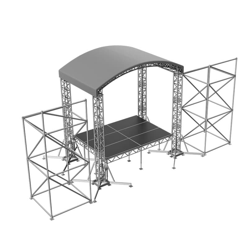 Сцена "Арочная" 4х3 металлик