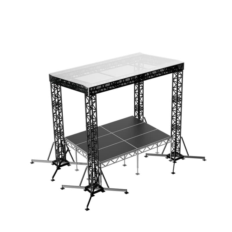 Сцена "Односкатная" 4х3 металлик