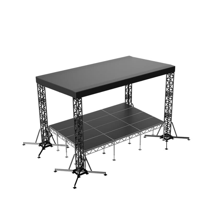 Сцена «Односкатная» 6x4 м черная