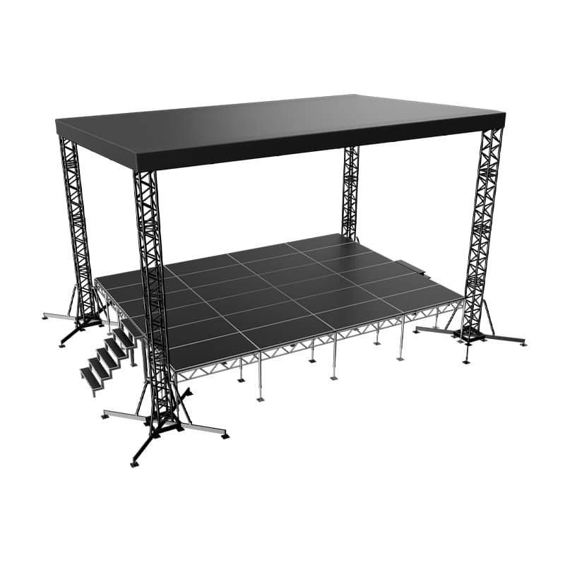 Сцена "Односкатная" 8х6 м черная