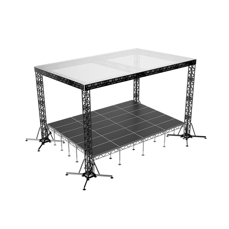 Сцена "Односкатная" 8х6 м черная